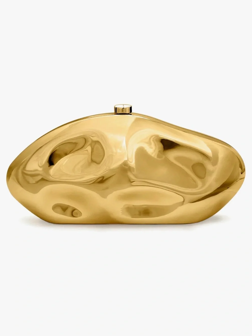 Gold Sculptural Evening Clutch NWOT